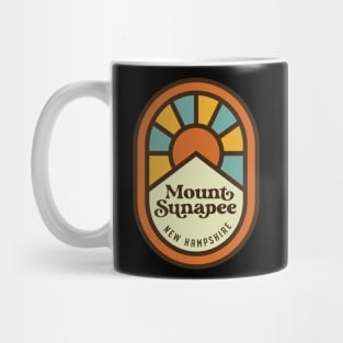 Mount Sunapee New Hampshire Retro Sunset Mug